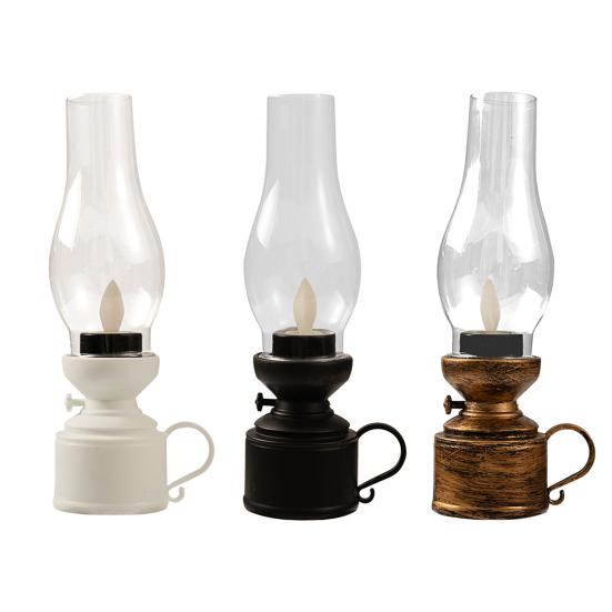 Светодиодная свеча с мерцающим фитилём, тёплый свет, безопасная, сверхъяркая, ностальгия, украшение для дома, на батарейках, 80-е, старомодная, электронная, керосиновая