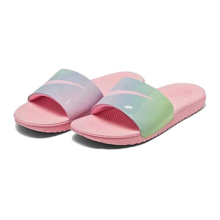 Nike Kawa GS Slide Arctic Punch Light Armory Blue Детские кроссовки Розовый Light-Liquid-Lime CW1656-600