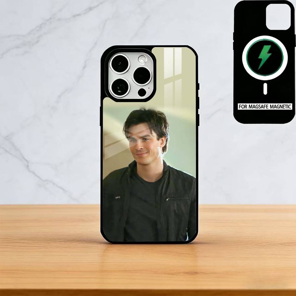Чехол для телефона D-Damon Salvatore для iPhone17,16,15,14,13,12,11 Plus,Pro Магнитный для Magsafe Беспроводной зарядки