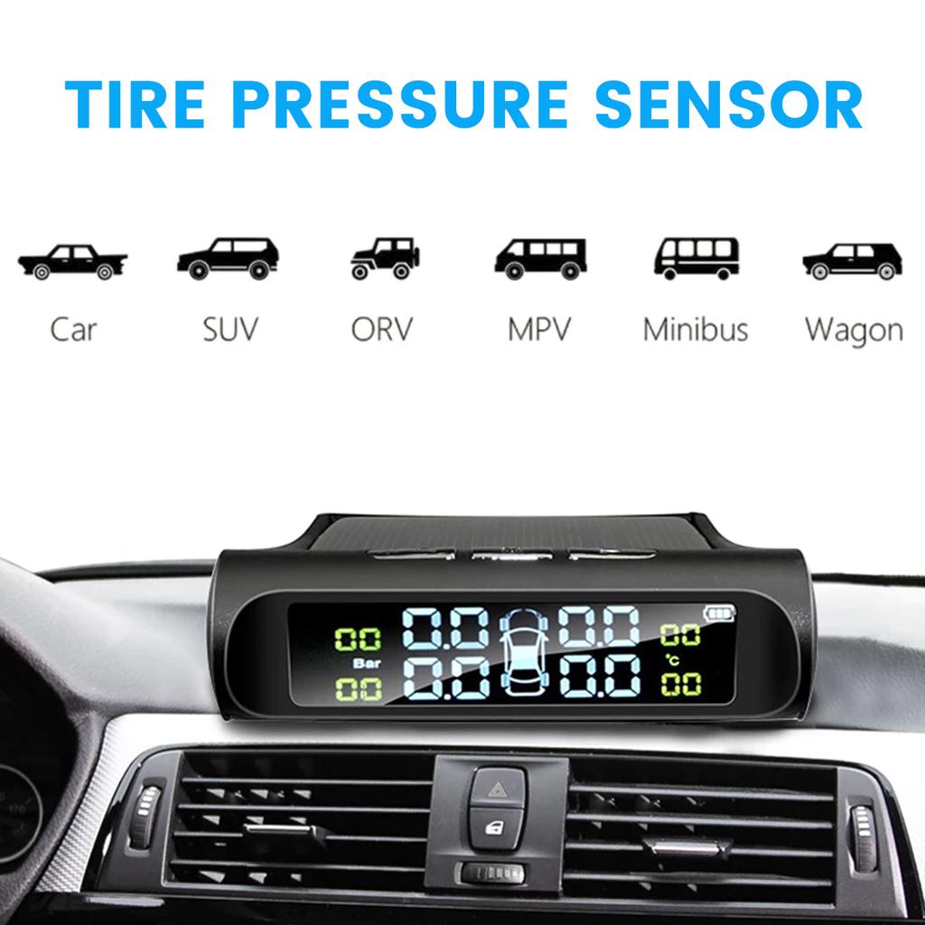 Intelligent Tire Pressure Monitoring System Solar Wireless TPMS with 4 Sensor IP67 Waterproof Auto Safety Monitor