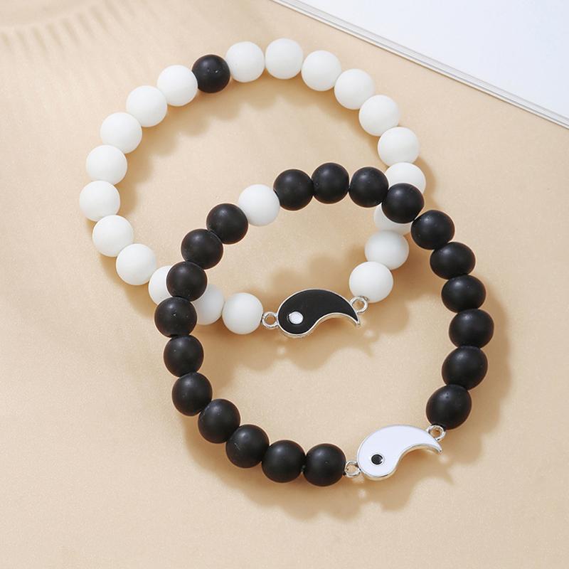 Европейские и американские черно-белые парные браслеты тай-чи