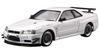 Aoshima Bunka Kyozaisha The Tuned Car Series Nissan Mines BNR34 Skyline 2002 Plastic Model 1/24 No.34 GT-R