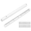 PATIKIL Drawer Slides 8 Pieces Plastic Guide Rails with Mounting Screws for White 7" Cabinet/Drawer/Bedside/Table/Wardrobe