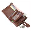 Винтажный кошелек ручной работы из натуральной кожи с RFID-защитой – ретро-дизайн в два сложения для мужчин, надежная защита от краж для повседневного ношения