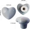 Керамические ручки для ящиков в форме сердца, ручки для шкафа, комода с винтами 3 размеров, ручки для кухонной мебели для шкафа, шкафа