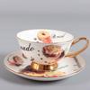 Европейская кофейная чашка с блюдцем Маленькая чашка для свежей воды Чайная чашка Британский послеобеденный чай Керамическая чашка из костяного фарфора Подарки Подарки на праздники