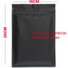 50pcs Matte Black White Heat Sealable Plastic Flat Mouth Ziplock Packaging Bag Smell Proof Aluminum Foil Mylar Ziplock Bags