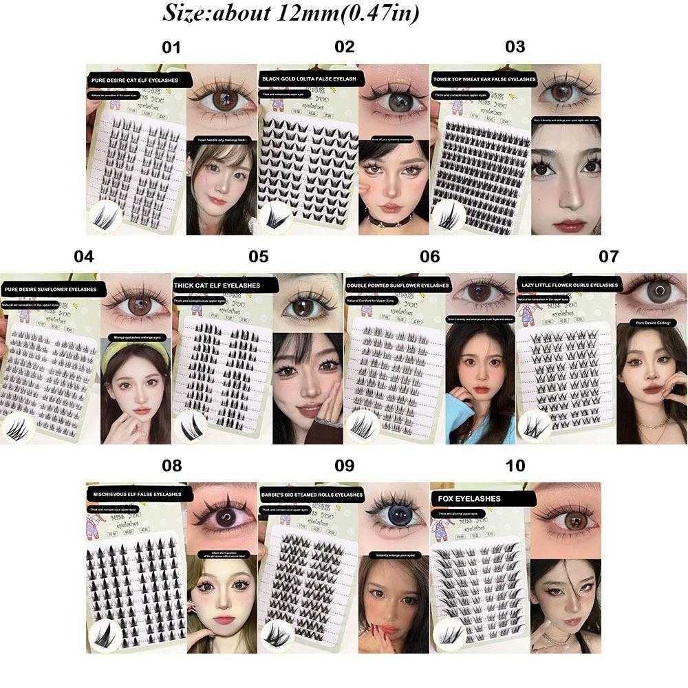 10 рядов накладных ресниц имитация феи аниме ресницы новые натуральные ресницы манга