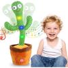 Multifunctional Plush Dancing Cactus Toy - KAWAII - Green and Brown - For Adults and Children