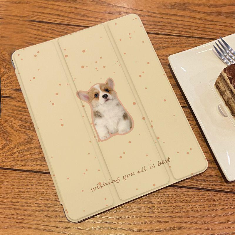 For iPad 10.2 2021/2020/2019 Gen9/8/7 Cute Cats and Dogs Air4/5 10.9 Air 3 10.5 Air2/1 2017/2018 Gen5/6 9.7 Flip Stand Silicone Protective Case Cover