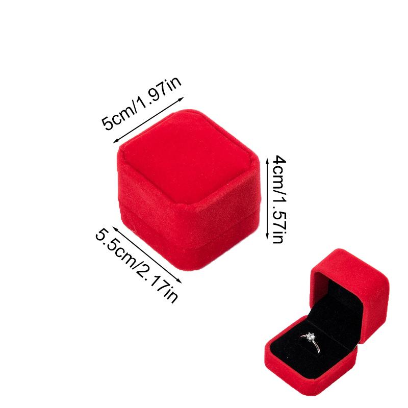 1 шт. Витрина Подарочный кейс Свадебный органайзер для хранения Ювелирные изделия Серьги Бархатные кольца Коробки Флок