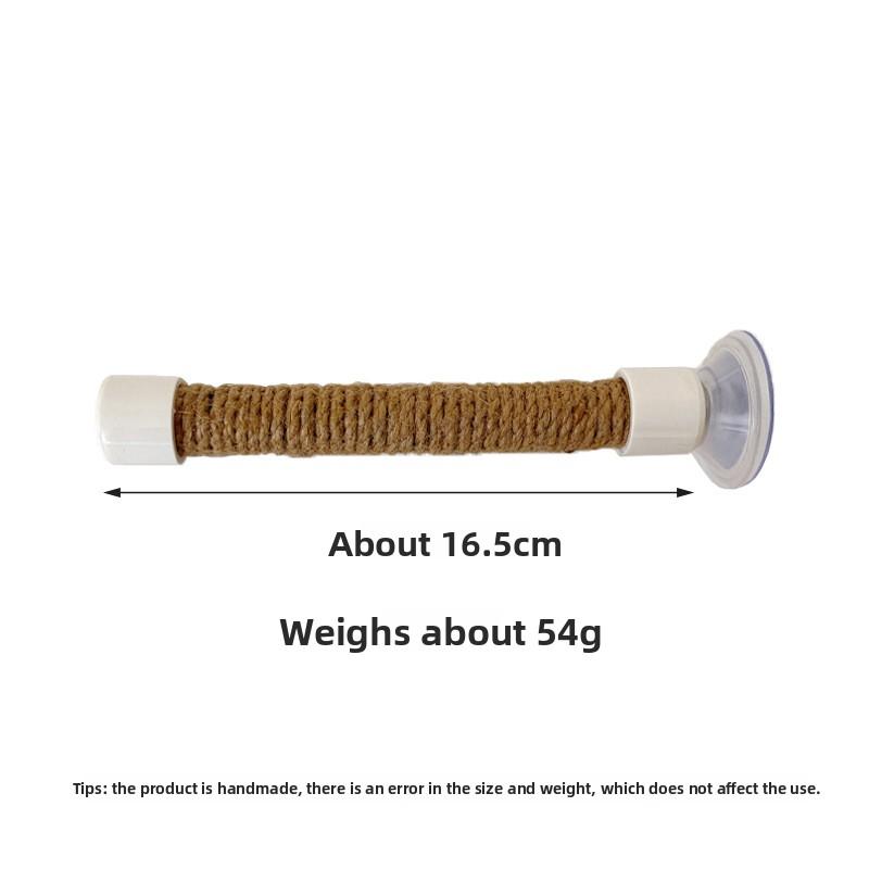 Портативная маленькая присоска, пеньковая веревка, жердочка для попугая, автомобильная интерактивная тренировочная рама, жердочка для птиц «Черный феникс тигровая кожа»