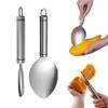 Stainless Steel Mango Slicer Peeler Mango Splitter Fruit Watermelon Cutter Knife Spoon Mango Coring Diced Kitchen Gadget