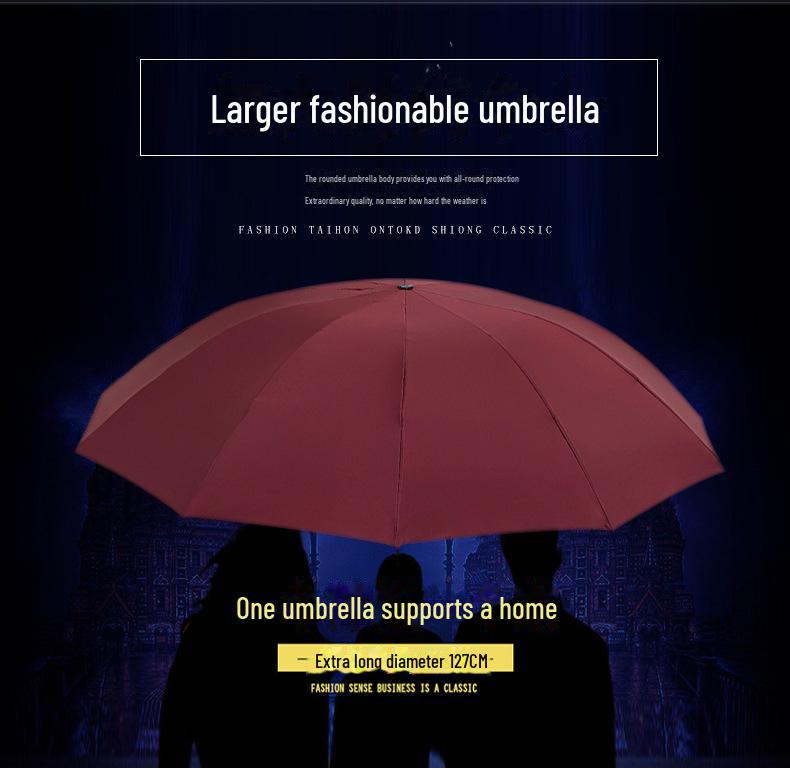 Oversized Three-Fold Thickened Umbrella with Custom Logo
