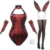 Bunny Girl Cosplay Large Size Bunny Suit High Gloss Cosplay Costume High Leg Halloween Costume Event Photo Session High [Kamizu Ryohin] (Red Gloss,