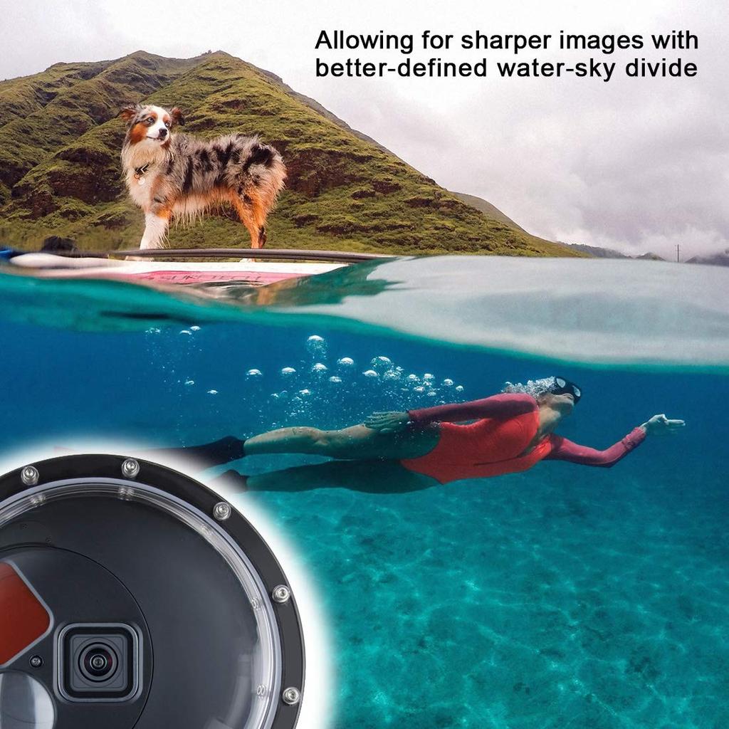 SOONSUN Купольный порт для GoPro Hero 9 10 11 12 13 Black Подводный купольный объектив с водонепроницаемым боксом Переключаемый красный 10-кратный макро Стандартный режим Встроенный
