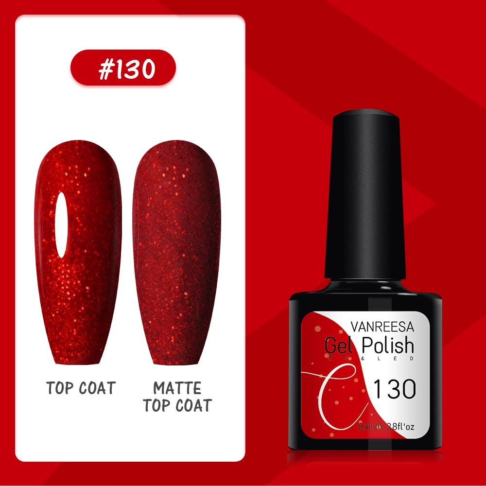 VANREESA Набор гелей для ногтей 111 цветов Гель-лак для ногтей Soak Off Базовое покрытие Верхнее покрытие Маникюр для ногтей УФ-светодиодный полуперманентный лак Стойкий гель для дизайна ногтей