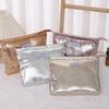Fashion Shiny Sequins Cosmetic Bag Portable Women Clutch Zipper Pouch Handbag Makeup Toiletries Storage Square Bag
