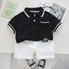 Summer Children's Polo Shirts T Shirts Short Sleeved Shorts Boys Set Children