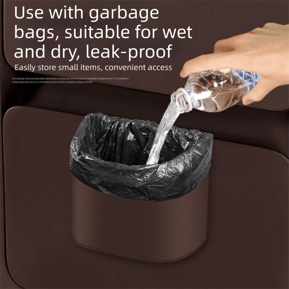 Hanging Rear Seat Garbage Bin Compact Car Door Trash Can Portable Car Trash Can Storage Box