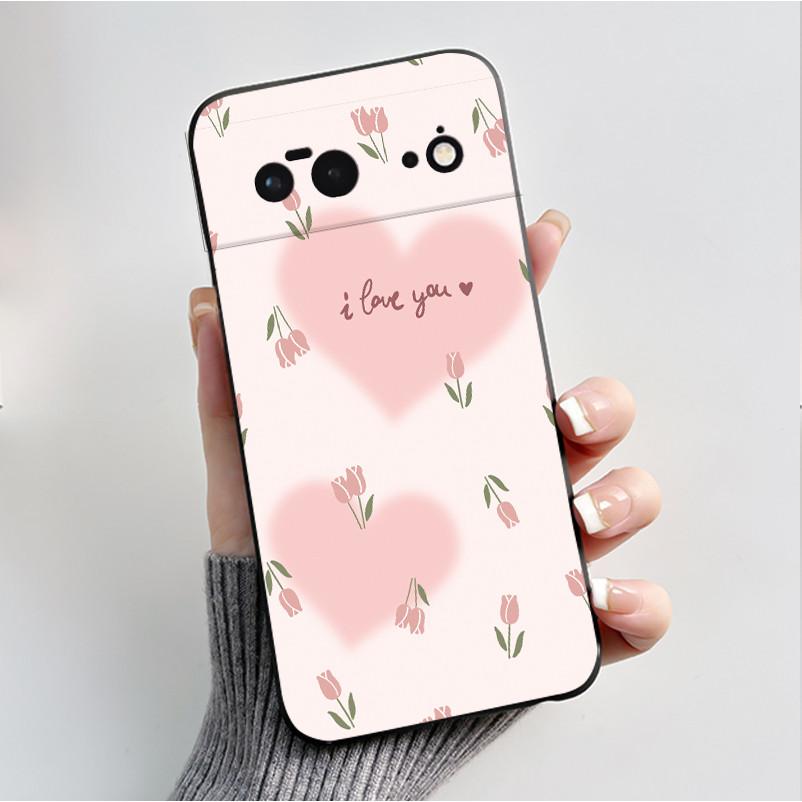For Google Pixel 6 / Pixel 6 Pro Case Luxury Fashion Butterfly Flowers Black Soft TPU Silicone Back Cover Pixel6 6Pro Phone Case