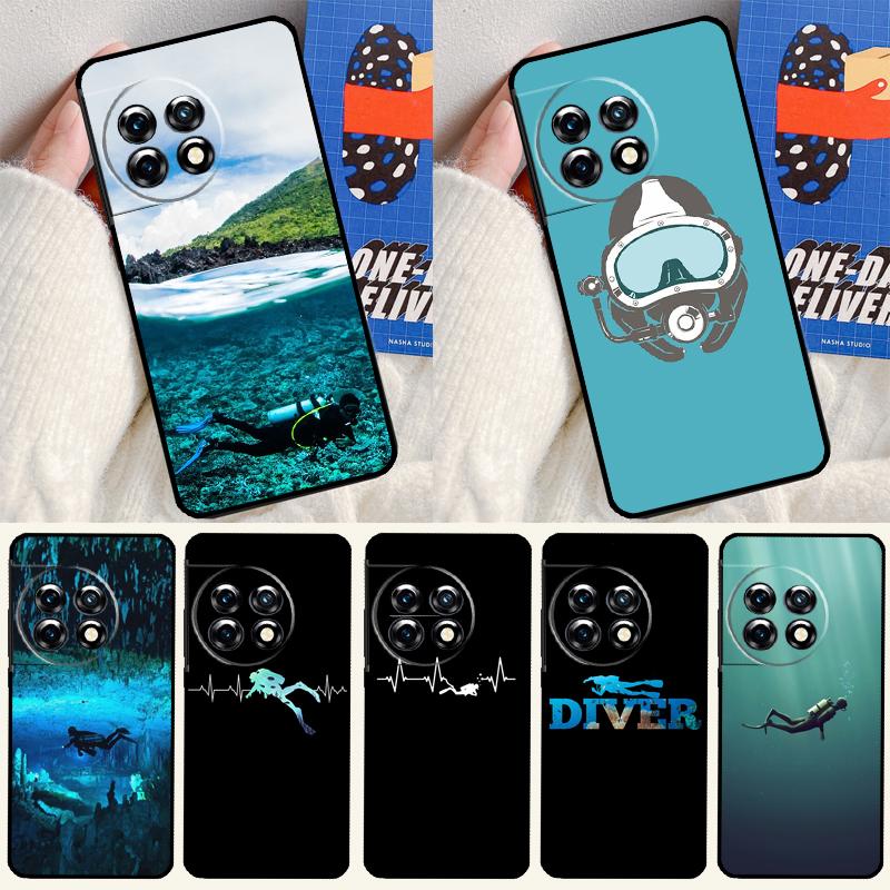 Чехол для телефона Scuba Diver Diving для OnePlus 13 13R 12 12R 11 9 10 Pro 8T 9RT 10T 10R N20 N30 Nord CE 2 3 4 Lite