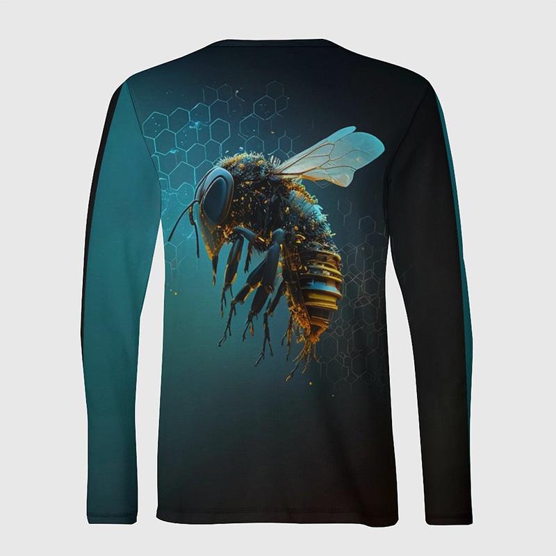 Милая сотовая пчела 3D принт с длинным рукавом футболка для мужчин и женщин одежда повседневная мода уличная спортивная дышащая футболка топы для мужчин