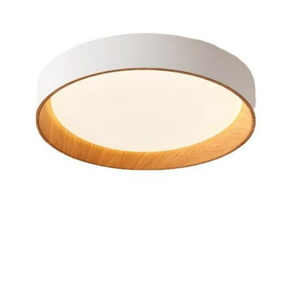 Nordic Wabi-Sabi Wood Grain LED Ceiling Lamp for Bedroom and Living Room