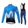 2025 Movistar Team Велосипедные джерси с длинным рукавом Ropa Ciclismo Maillot Велосипедная одежда Дышащая Mtb Велосипедная одежда