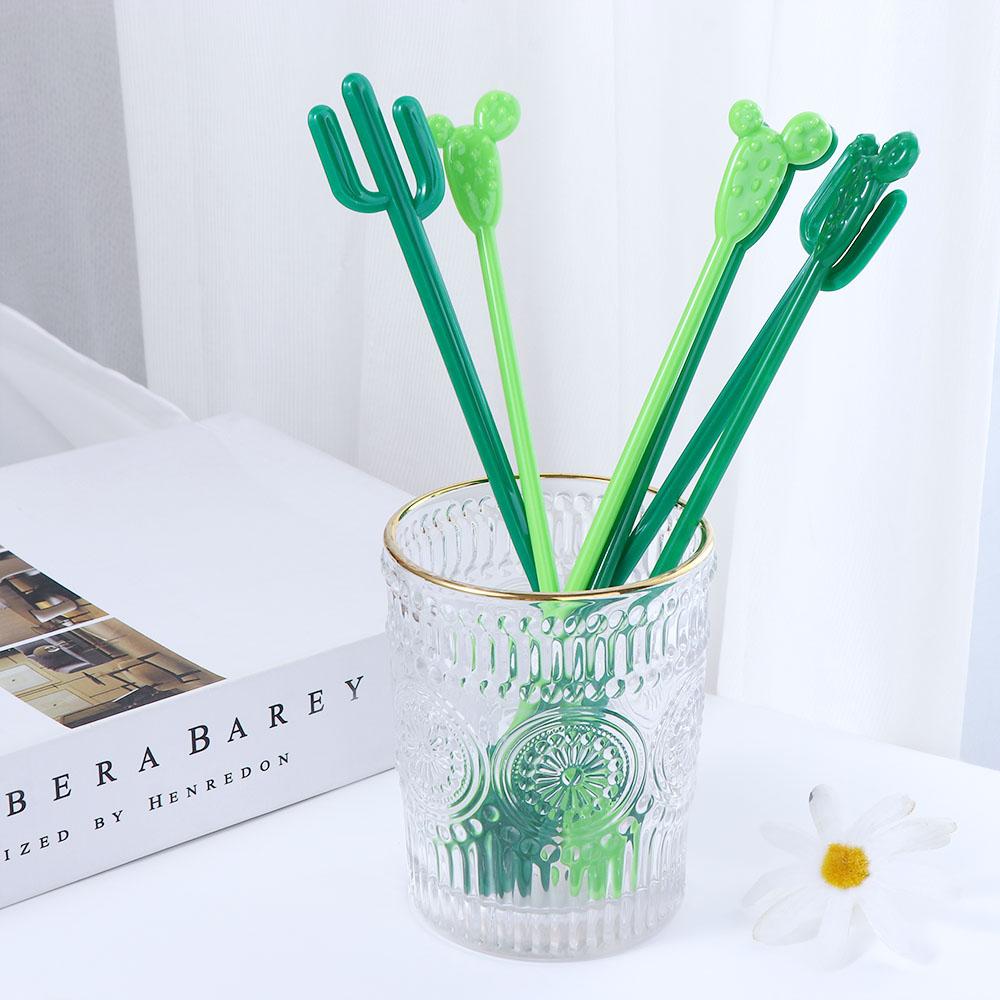 Flamingo Cactus Hawaiian Tropical Cocktail Tool Mixing Sticks Coffee Stirrer Swizzle Sticks