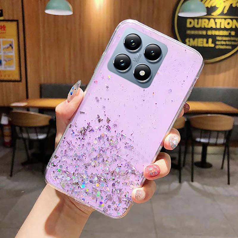 Для Xiaomi 14T Pro 14 T Shiny Bling Glitter Star Мягкий силиконовый прозрачный чехол для телефона Xiaomi Mi14T 14Tpro Gradient противоударный чехол