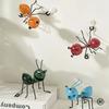 Metal Ants Garden Decoration, Fence Lawn Bedroom Living Room Hanging Wall Decoration, 3D Sculpture Ants Art Decoration Ornament