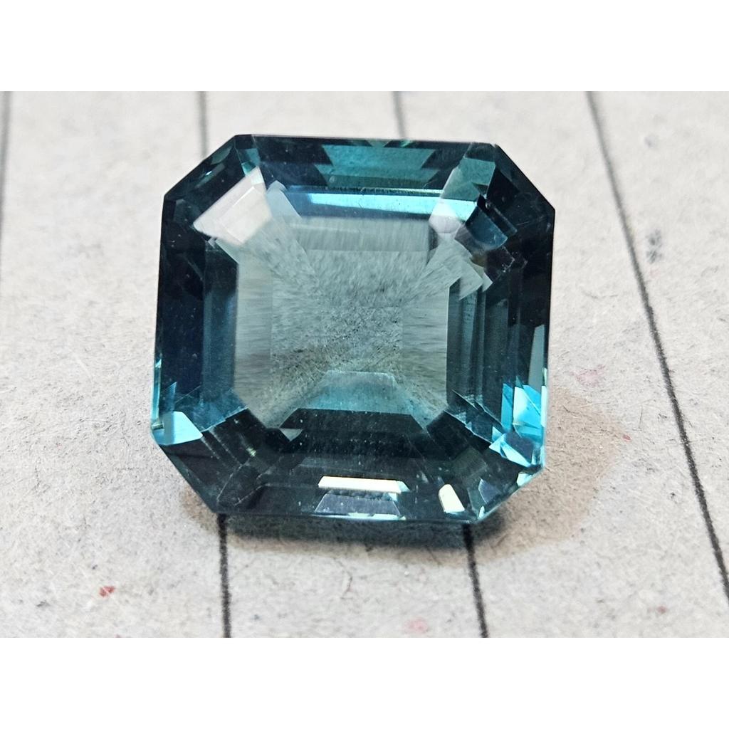 10-11 Ct Natural Aquamarine Blue Asscher Cut Fabulous Certified Loose Gemstone