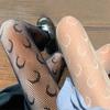 Колготки в стиле Лолиты с сердечком и цветком, белые колготки в сетку, женские летние леггинсы для женщин, чулки