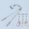 Gradient Color Dual Handle Lead 360° Swivel Dog Running Leash  Outdoor Activities