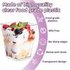 50 Mini 2 Oz/60 Ml Dessert Cups with Covered Spoons Reusable Dessert Cups Transparent Plastic Frozen Cake Appetizer Cups