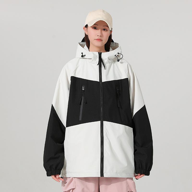 Jacket Men's Spring and Autumn Functional Color Matching Jacket Tooling Hooded Windproof Boys Top