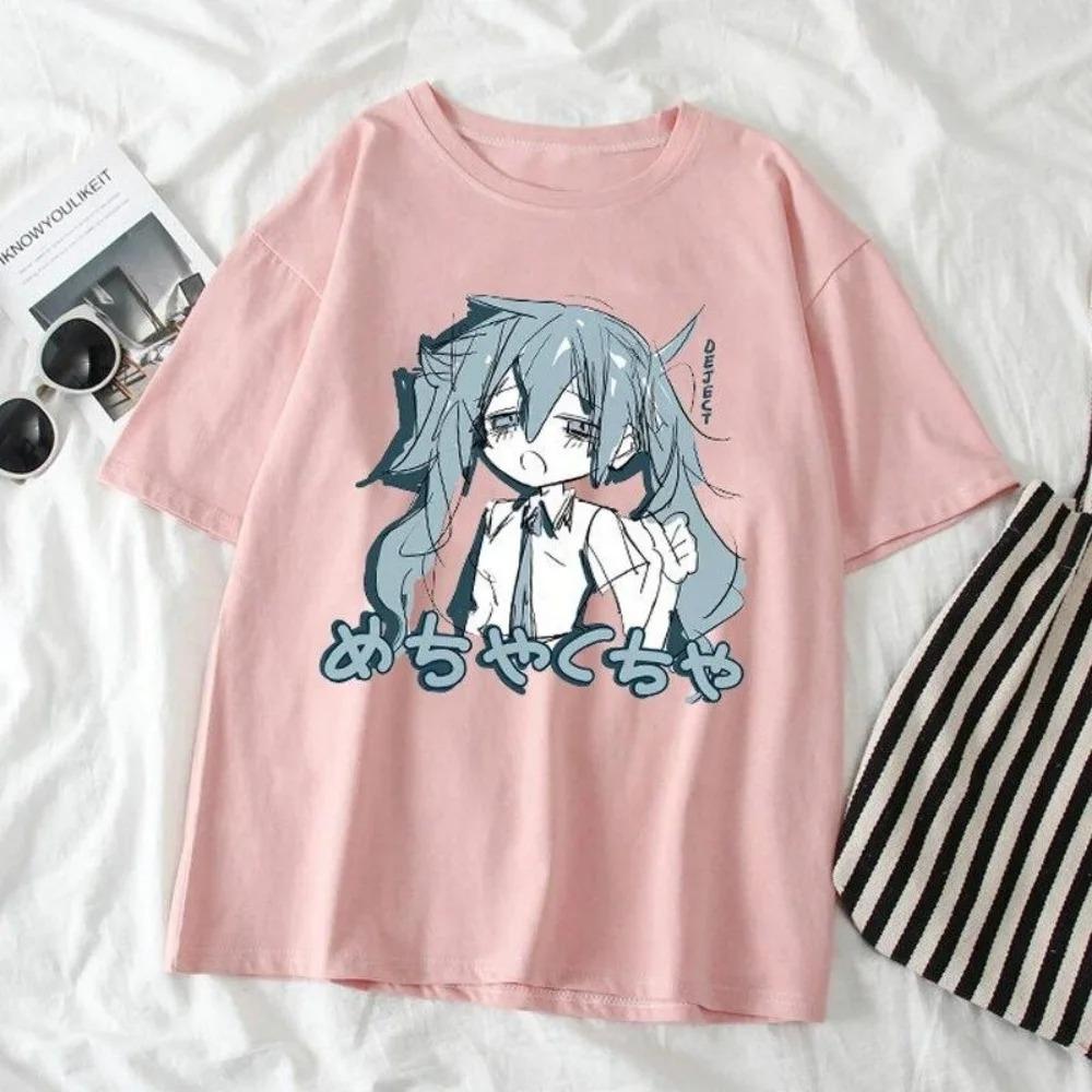 Unisex Clothing Japanese Y2K Anime Women T-shirt Cotton Loose Streetwear Casual Tees Big Size Cotton Best Selling Round Neck