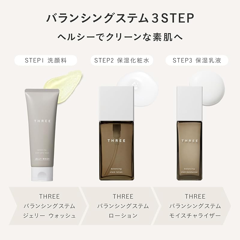 THREE [Эмульсия] балансирующий увлажняющий крем для стеблей 80 мл