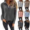Women's Fashion Casual Zipper Pullover Long-sleeved Top