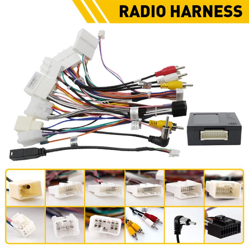 For Toyota AMP Car Stereo Radio Power Harness Cable Wire Adapter Kit JBL AMP Car Android Player Radio Adapter Power Connector