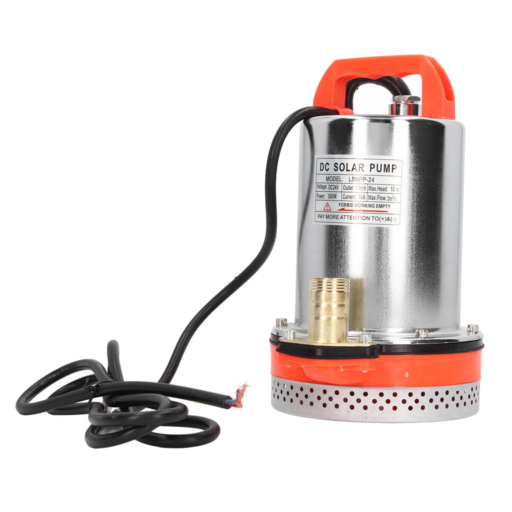 Погружной насос солнечный высокий напор полностью медный провод мотор глубинный насос для воды DC24V