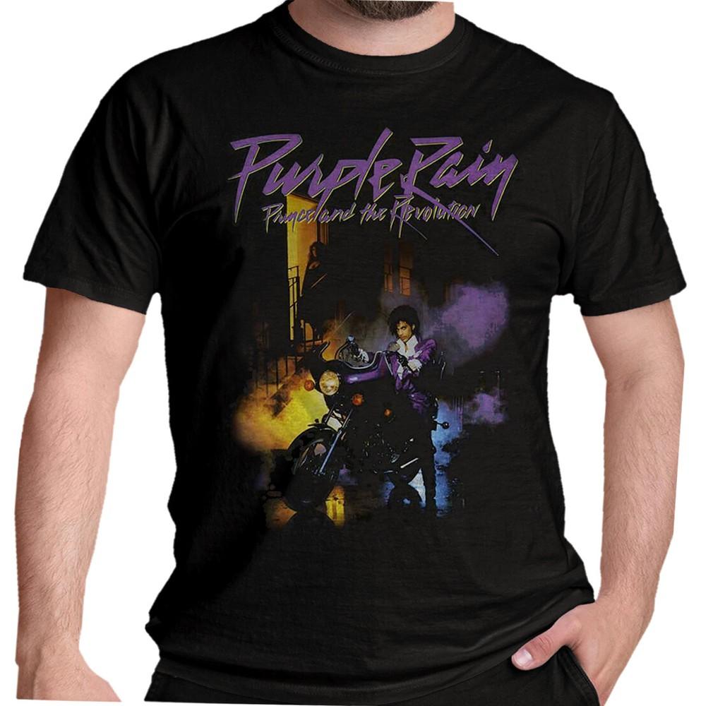Prince T Shirt Purple Rain Album Cover Tee New Black S-5XL Unisex T-Shirt