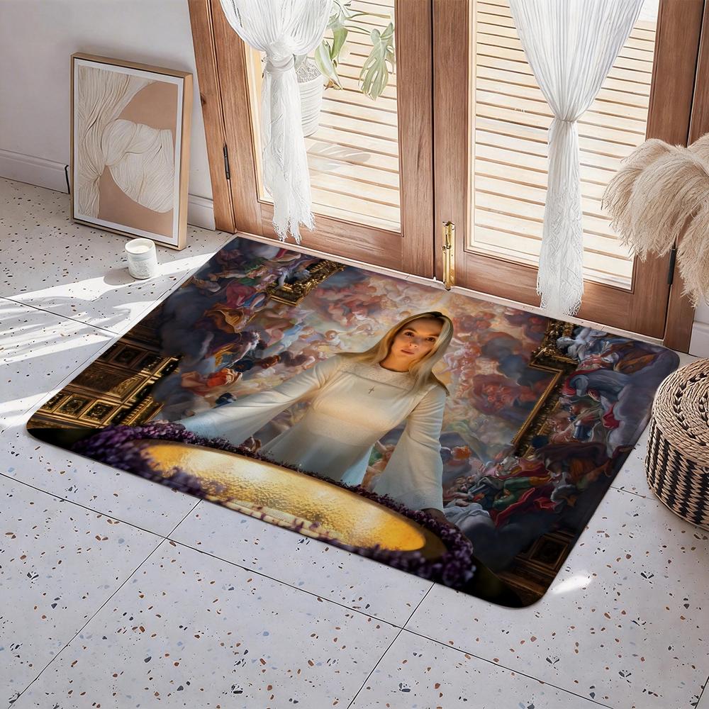Actress J Jodie Comer Floor Mat Eco Flannel Doormat Non Slip Odorless Indoor Floor Rug Soft Short Plush Home Mat