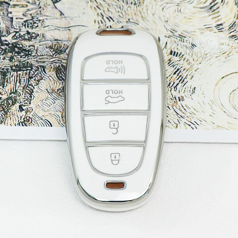 4 5 6 7 8 Кнопок TPU Оболочка для Пульта Ключа Брелок Чехол Крышка для Hyundai 2020-2021 Sonata Nexo DN8 Santa Fe TM Tucson NX4 Staria Ioniq