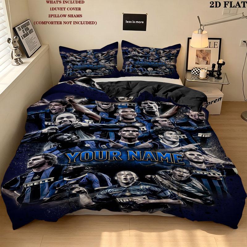 Custom Inter Bedding Quilt Set Quilt Cover Pillowcase Home Decoration Birthday Gift (1 * duvet cover + 2 * pillowcase, without core)