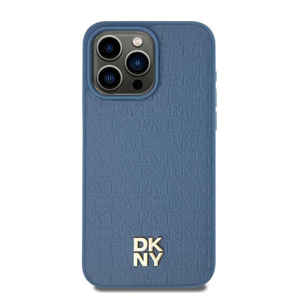 DKNY DKHMP15SPSHRPSB iPhone 15 / 14 / 136.1" blue/blue hardcase Leather Pattern Metal Logo MagSafe