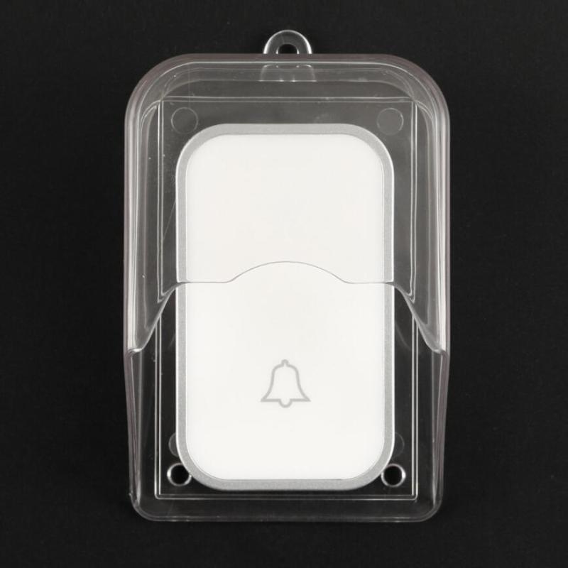 1 Set Wireless Door Bell Chime Button Protective Cover Outdoor Home Doorbell Waterproof Cover Splash Guard Cover