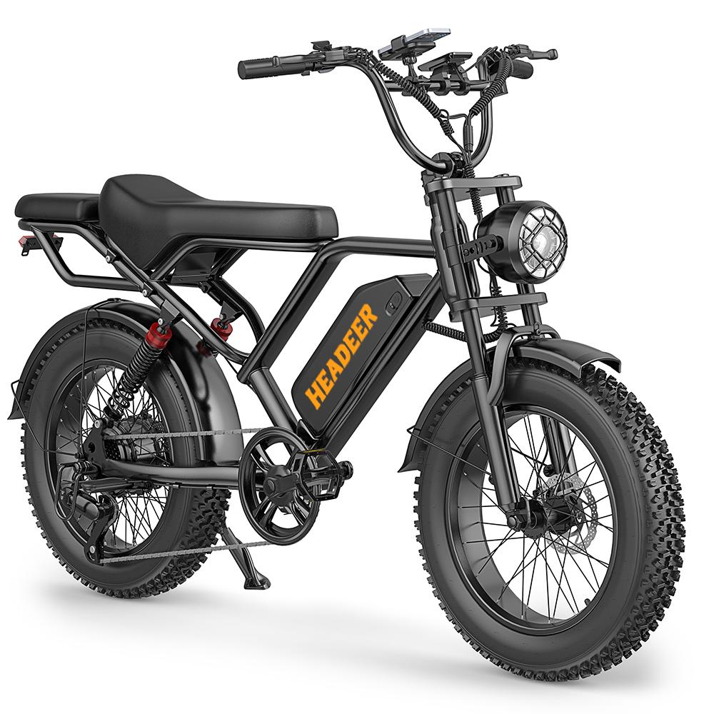 HEADEER BK20 Adult E-Bike 48V20AH Battery 750W Motor Electric Bicycle 150KG Load 80KM Range 20 Inch Fat Tires Off-Road E-Mountain Bike