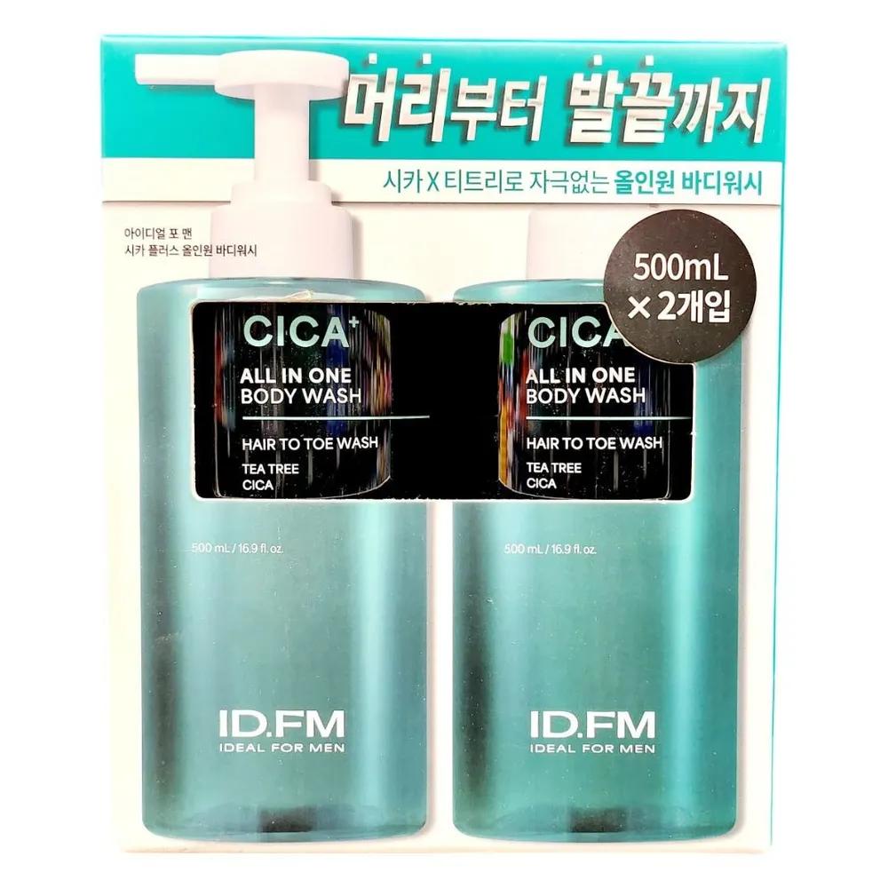 Ideal for Men Cica All-in-One Wash 500ml x 2 Body Wash Shampoo